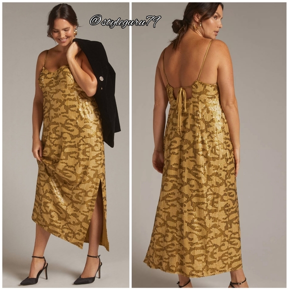 Anthropologie Dresses & Skirts - NWT, Anthropologie, Sequined Slip Midi Dress